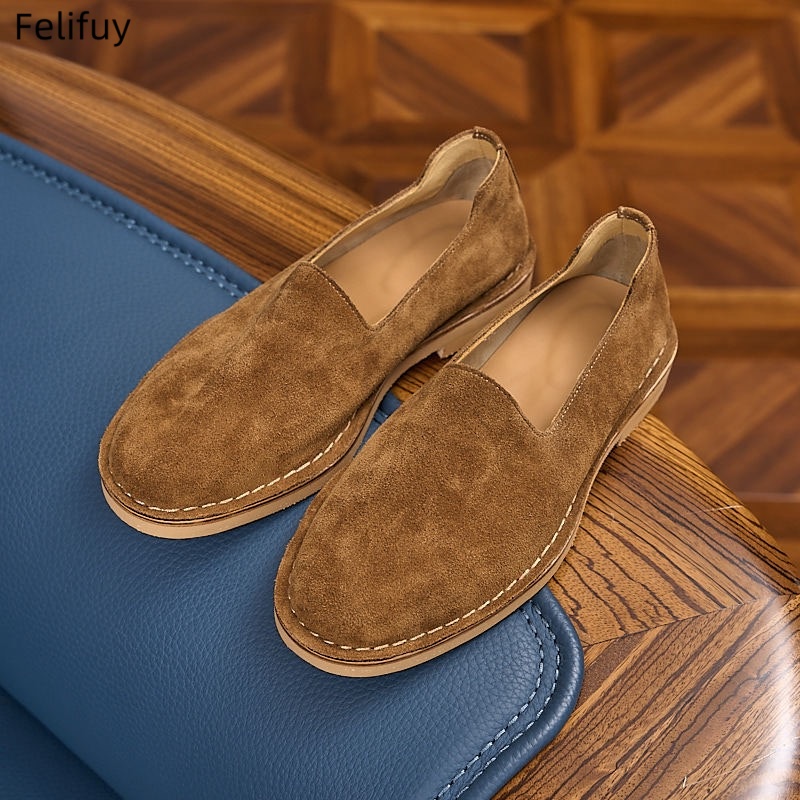 Boat Shoe Leather - Mocasines de hombre de gamuza de