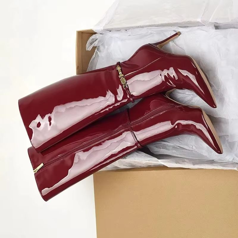 Boat Shoe Leather - Botas Largas de Mujer de Charol