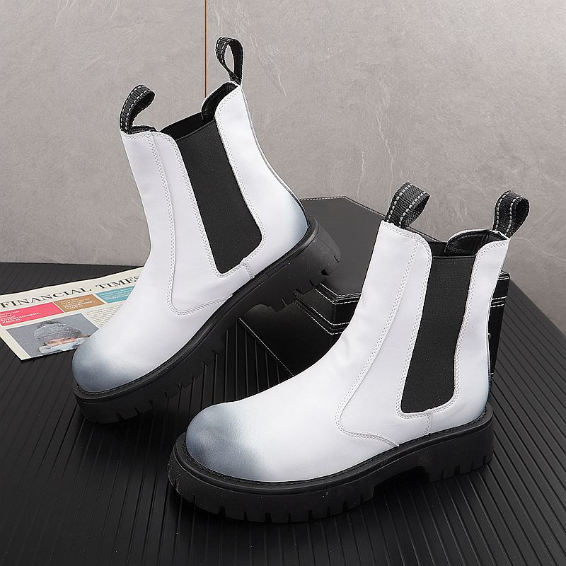 Men Shoes Brand - Botas de cuero genuino de lujo