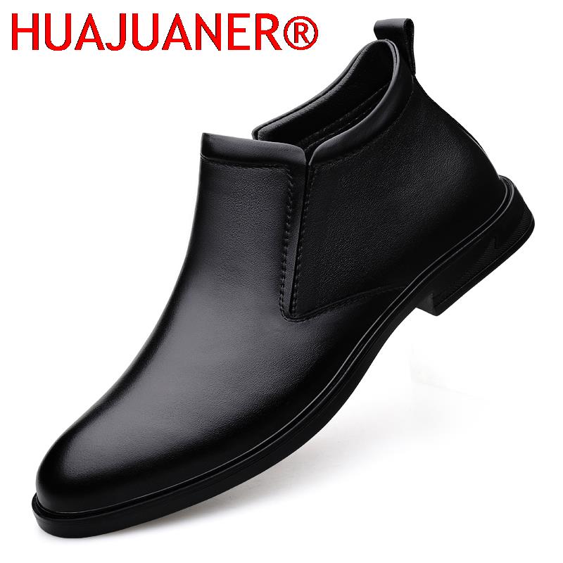 Men Shoes Brand - Botas Chelsea negras para hombre, botas