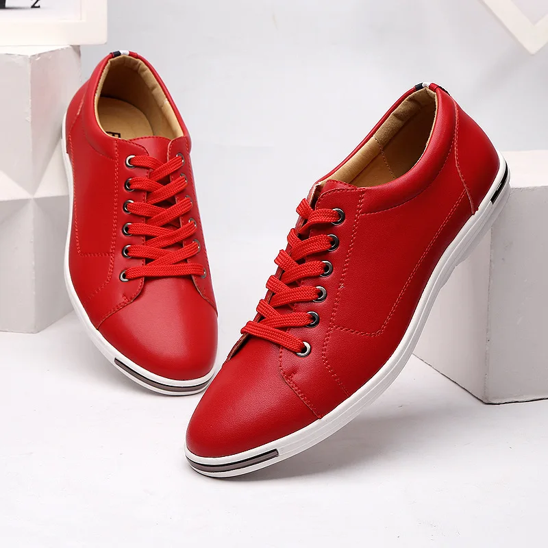Boat Shoe Leather - Zapatillas de deporte blancas transpirables informales