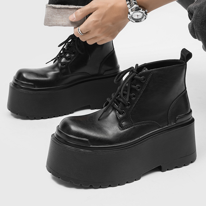 Men Shoes Brand - Botas informales con plataforma para hombre,