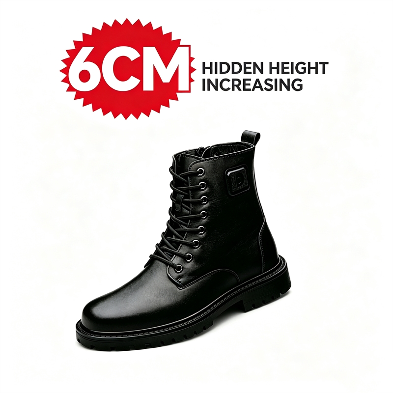 Men'S Shoes Increase Height - Botas de cuero para hombre con