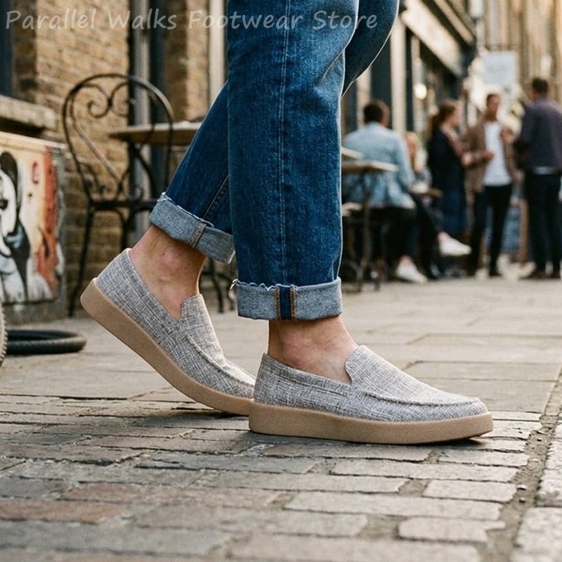 Zapatos tipo mocasín de lona p - Boat Shoe Leather reseña y precio